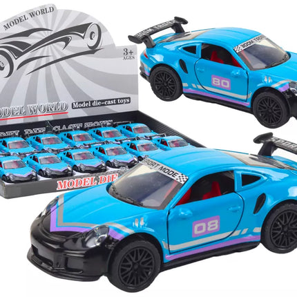 Automobilis sportinis automobilis 1:32 frikcinis metalinis turkio spalvos