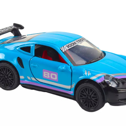 Automobilis sportinis automobilis 1:32 frikcinis metalinis turkio spalvos