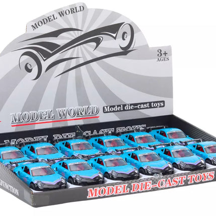 Automobilis sportinis automobilis 1:32 frikcinis metalinis turkio spalvos