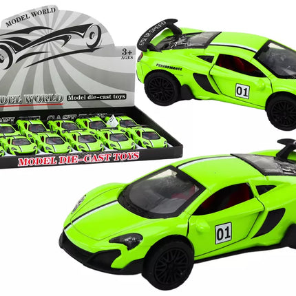 Automobilis sportinis automobilis 1:32 trinties pavara metalinis žalias