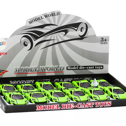 Automobilis sportinis automobilis 1:32 trinties pavara metalinis žalias