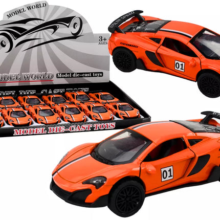 Automobilis sportinis automobilis 1:32 trinties pavara oranžinis
