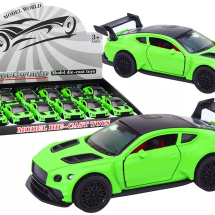 Žaislinis sportinis automobilis 1:32, frikcinė pavara, matinė žalia spalva