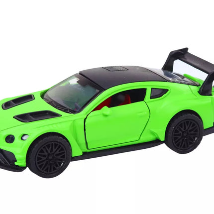 Žaislinis sportinis automobilis 1:32, frikcinė pavara, matinė žalia spalva