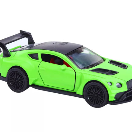 Žaislinis sportinis automobilis 1:32, frikcinė pavara, matinė žalia spalva
