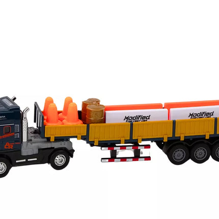 Sunkvežimis su priekaba mėlynas 1:24 TIR automobilių sunkvežimių priedai garsai
