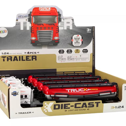 Sunkvežimis su TIR priekaba 1:24 Automobilio sunkvežimio priedai Garsai Cisterna