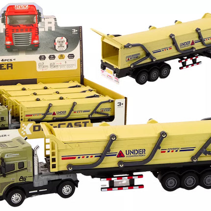 Sunkvežimis su priekaba TIR transporto priemonė 1:24 Garso šviesos ruda