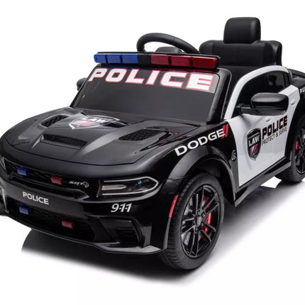 Vaikiškas akumuliatorinis automobilis Dodge Charger Police, juodas