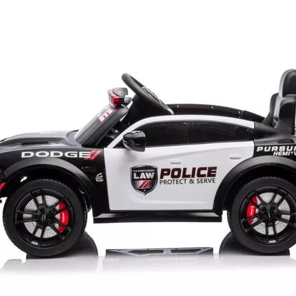 Vaikiškas akumuliatorinis automobilis Dodge Charger Police, juodas