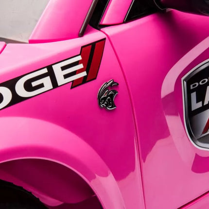 Vaikiškas elektromobilis Dodge Charger Police, rožinis