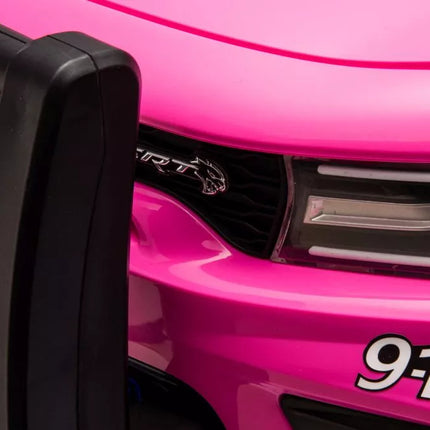 Vaikiškas elektromobilis Dodge Charger Police, rožinis