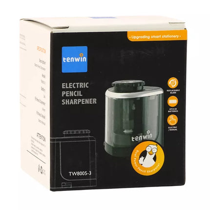 Elektrinis oblius, juodas drožtukas pieštukams ir spalvotiems pieštukams 6-8 mm