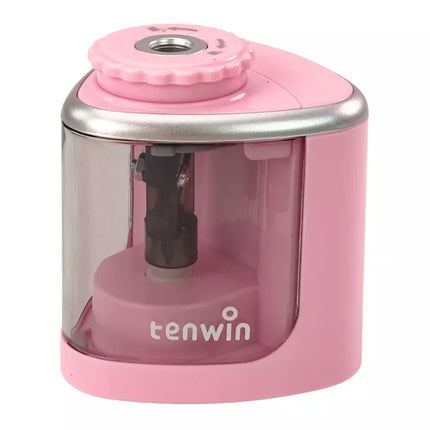 Elektrinis rožinis drožtukas kreidelėms ir pieštukams 6-8 mm