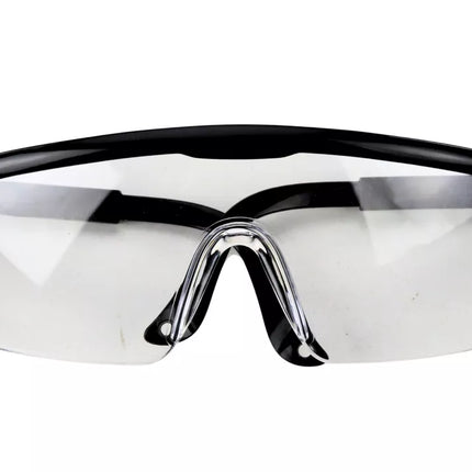 Apsauginiai akiniai reguliuojamais rėmeliais, juodi