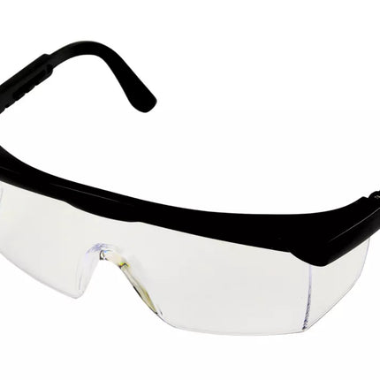 Apsauginiai akiniai reguliuojamais rėmeliais, juodi