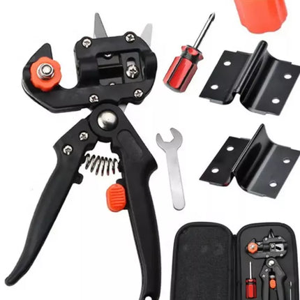 Medžių pumpuravimo ir skiepijimo sekatorių rinkinys su dėklu