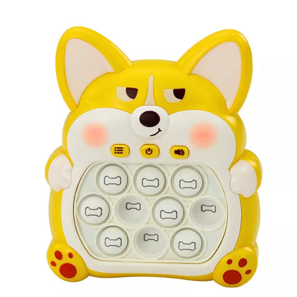 Arkadinio žaidimo konsolė Pop-It Fox, 7 žaidimo režimai, geltona