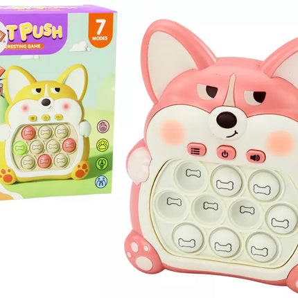 Arkadinio žaidimo konsolė Pop-It Fox 7 žaidimo režimai Rožinė