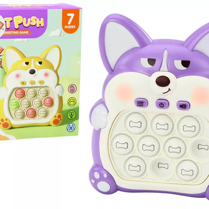 Arkadinė žaidimų konsolė Pop-It Lisek 7 žaidimo režimai, violetinė