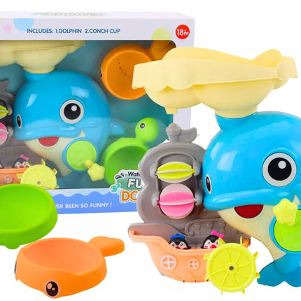 Mėlynasis delfinas, vandens žaislų rinkinys maudynėms