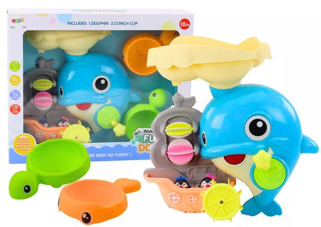 Mėlynasis delfinas, vandens žaislų rinkinys maudynėms