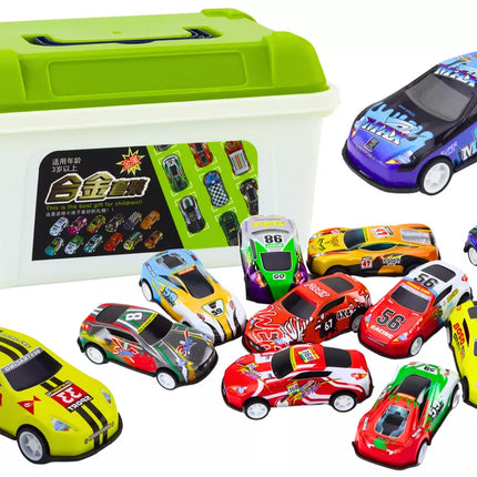 Spyruoklių rinkinys lagamine 50 vnt. Automobiliai