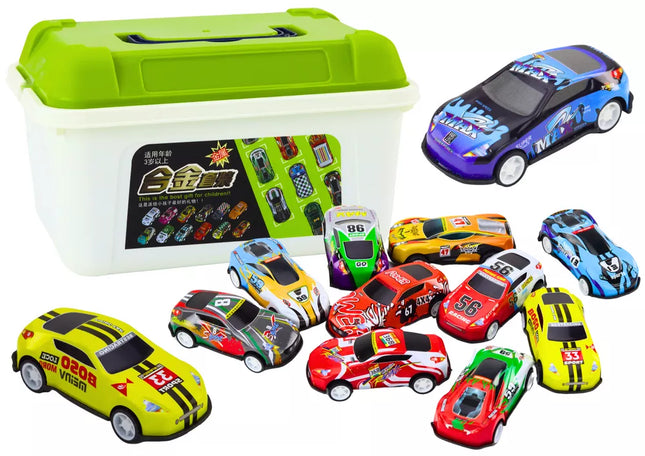 Spyruoklių rinkinys lagamine 50 vnt. Automobiliai