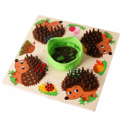 Ežio stalo žaidimas Loginis mokymasis skaičiuoti Medinis