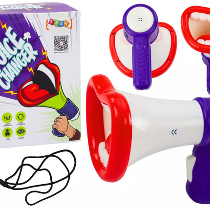 Megaofonas su balso keitikliu ir įrašymo funkcija, trimis balso režimais