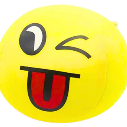 Minkštas kamuolys „Smiley Emoji“ kamuoliukas geltonas 9 cm