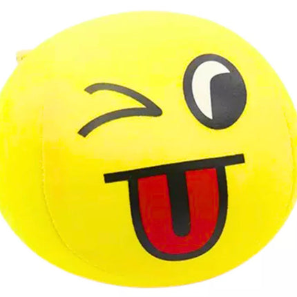 Minkštas kamuolys „Smiley Emoji“ kamuoliukas geltonas 9 cm