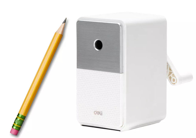 Rankinis drožtukas su konteineriu, ašmenų reguliavimas, baltas