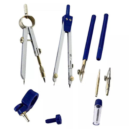 Geometrinis braižymo rinkinys, techninis skriestuvas su dėklu, 9 vnt.