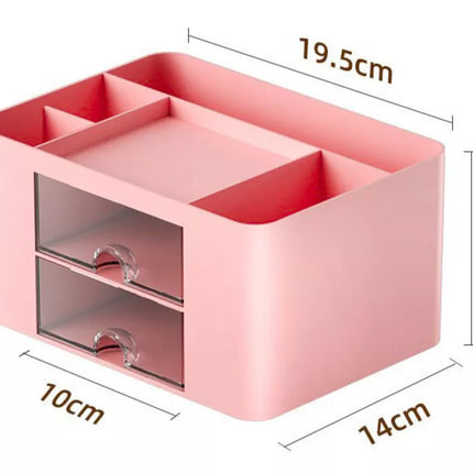 Stalčių dėžutė-organaizeris ant stalo, rožinė