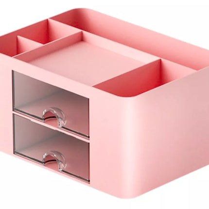 Stalčių dėžutė-organaizeris ant stalo, rožinė
