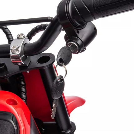 A9901 Raudonas motociklas su baterijomis