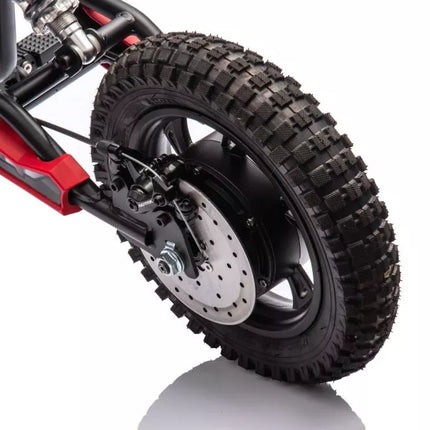 A9901 Raudonas motociklas su baterijomis