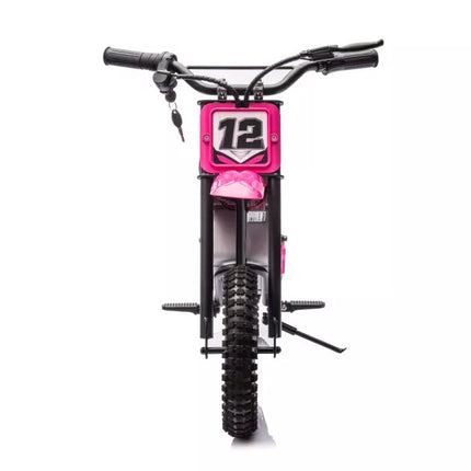 Motokroso motociklas A9901 rožinis, maitinamas baterijomis