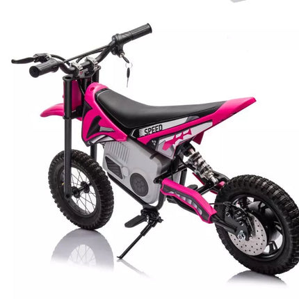 Motokroso motociklas A9901 rožinis, maitinamas baterijomis