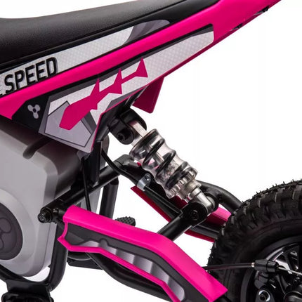 Motokroso motociklas A9901 rožinis, maitinamas baterijomis