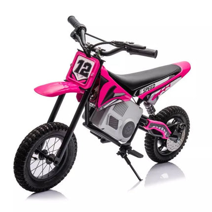 Motokroso motociklas A9901 rožinis, maitinamas baterijomis