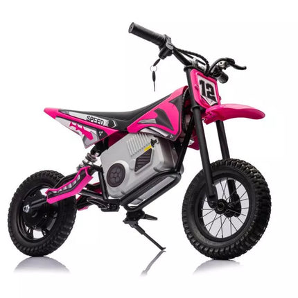 Motokroso motociklas A9901 rožinis, maitinamas baterijomis