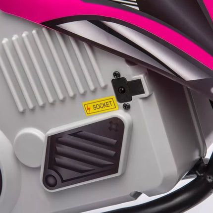 Motokroso motociklas A9901 rožinis, maitinamas baterijomis