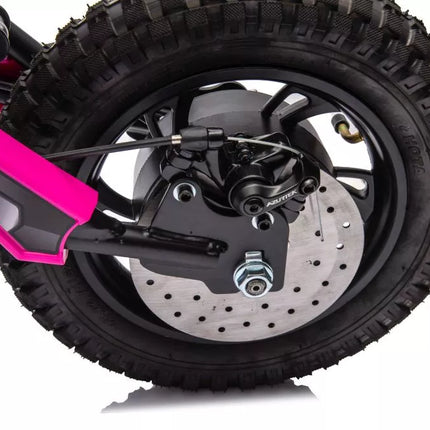 Motokroso motociklas A9901 rožinis, maitinamas baterijomis