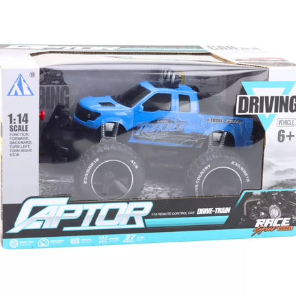 Nuotoliniu būdu valdoma bekelės transporto priemonė RC 1:14 mėlyna