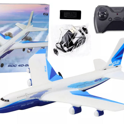 Nuotoliniu būdu valdomas lėktuvas R/C 4D-G2 baltas su šviesomis
