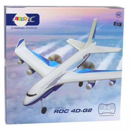 Nuotoliniu būdu valdomas lėktuvas R/C 4D-G2 baltas su šviesomis