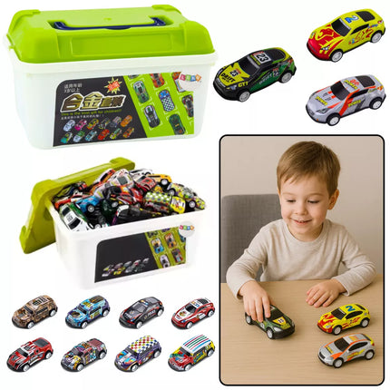 Spyruoklių rinkinys lagamine, 30 vnt. Automobiliai