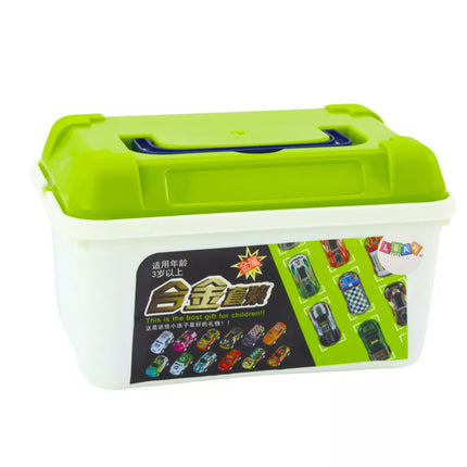 Spyruoklių rinkinys lagamine, 30 vnt. Automobiliai